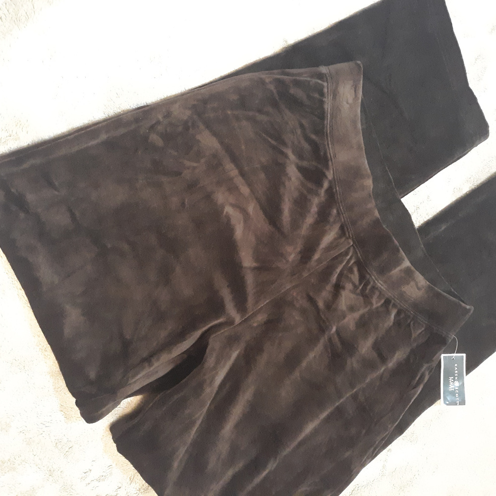 Karen Scott Petite Black Velour PullOn Pant - Picture 5 of 6